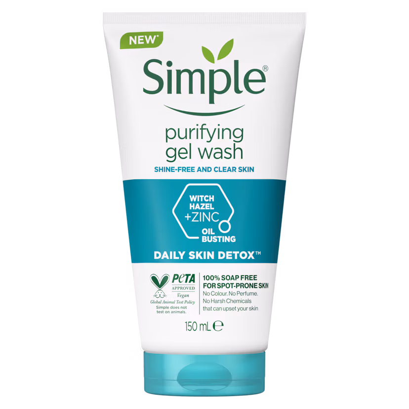 Simple Daily Skin Detox Purifying Gel Facial Wash